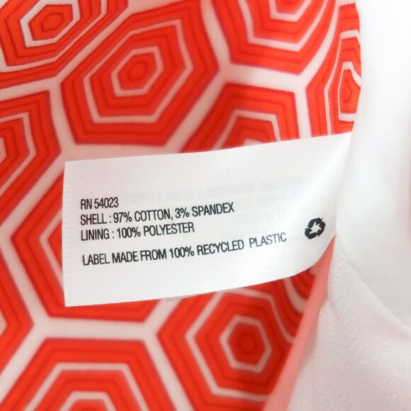GAP Womens Mini Dress Size 0 Orange‎ Geometric Retro 60s Event Office - Picture 7 of 8